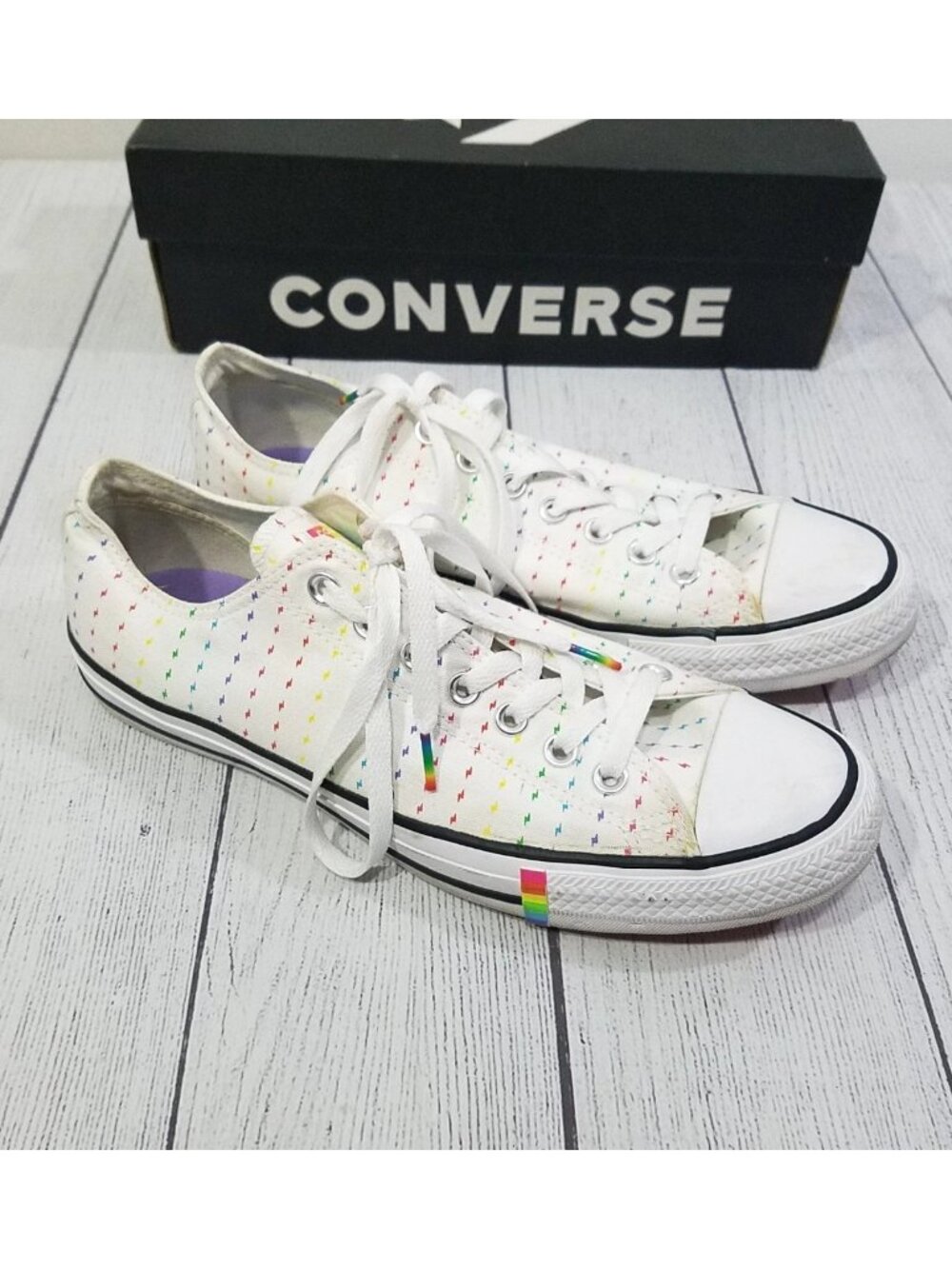 Converse Chuck Taylor All Star Ox Pride Pattern Sneakers Mens 9.5 (Women 11.5)